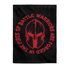 Load image into Gallery viewer, Warriors Are Forged In The Fires Of Battle - Plush Blanket