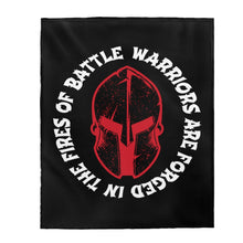 Load image into Gallery viewer, Warriors Are Forged In The Fires Of Battle - Plush Blanket