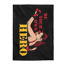 Load image into Gallery viewer, Be Your Own Hero Woman Warrior - Plush Blanket