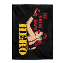 Load image into Gallery viewer, Be Your Own Hero Woman Warrior - Plush Blanket