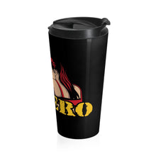 Load image into Gallery viewer, Be Your Own Hero Woman Warrior - Stainless Steel Travel Mug
