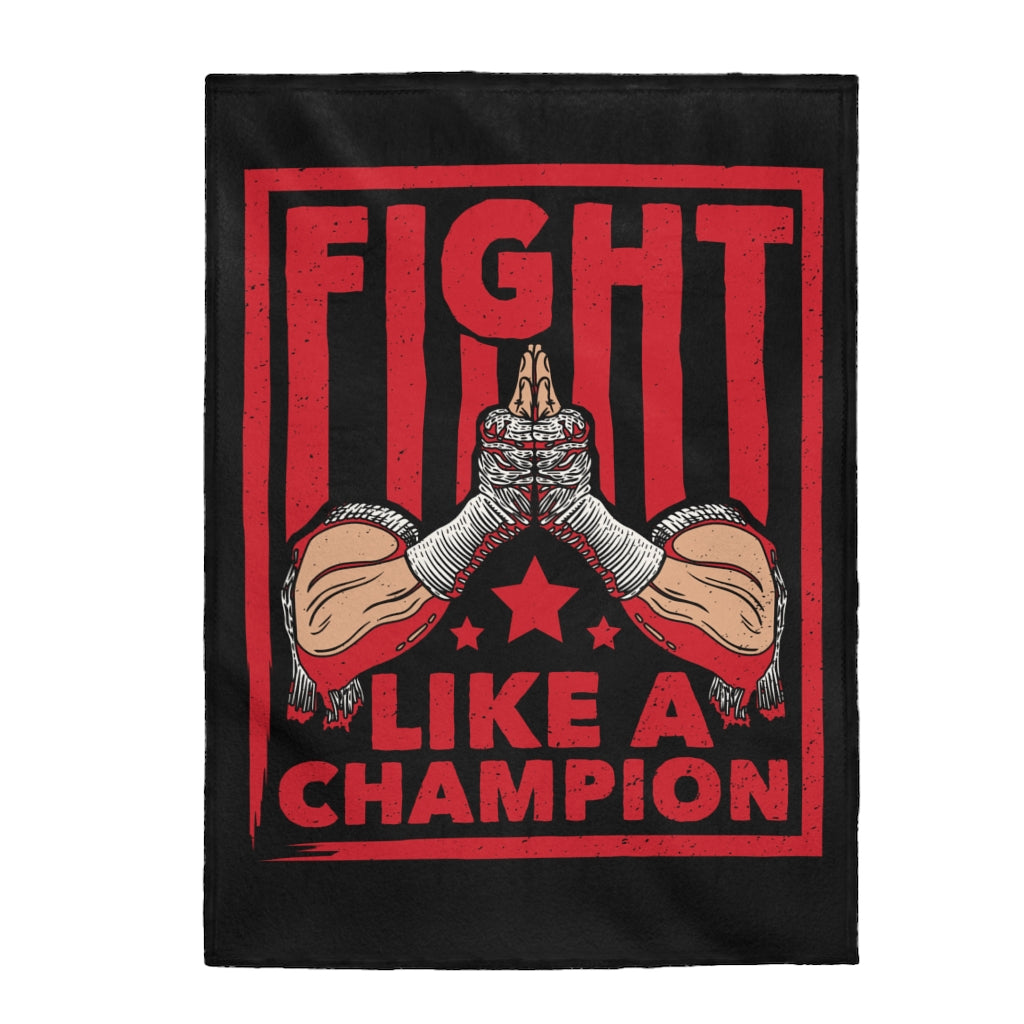 Fight Like A Champion - Plush Blanket