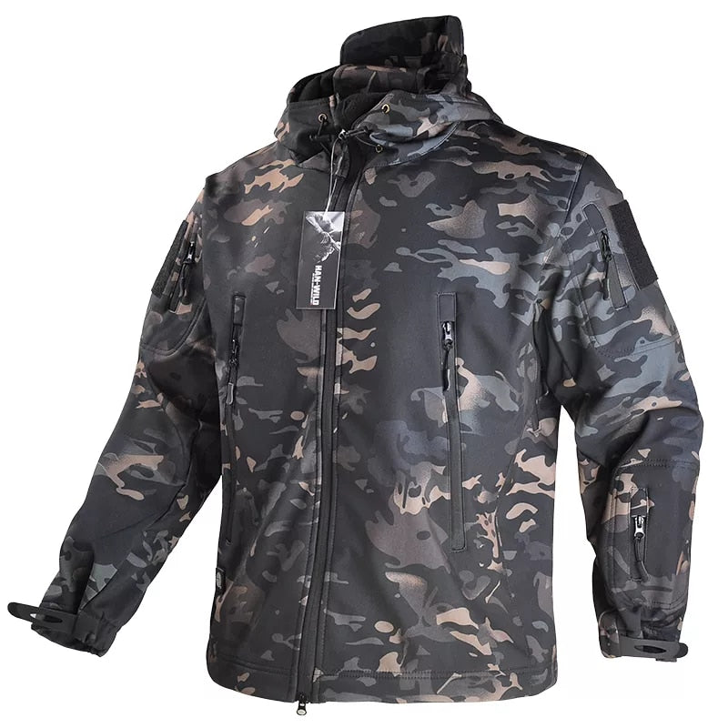Military Soft Shell Jackets Men Tactical Windproof Waterproof jacket men Army Clothing Combat Jackets Mens Hooded Bomber Coats