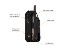 Load image into Gallery viewer, Nylon Radio Holster, Universal Radio Case Lightweight Military Interphone Storage Bag Pouch for Molle System Walkie Talkies Holster Accessories
