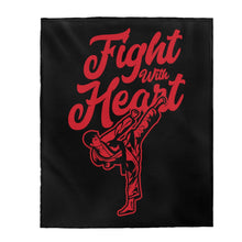 Load image into Gallery viewer, Fight With Heart - Plush Blanket
