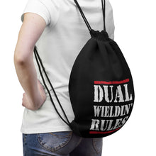 Load image into Gallery viewer, Dual Wieldin&#39; Rules - Drawstring Bag
