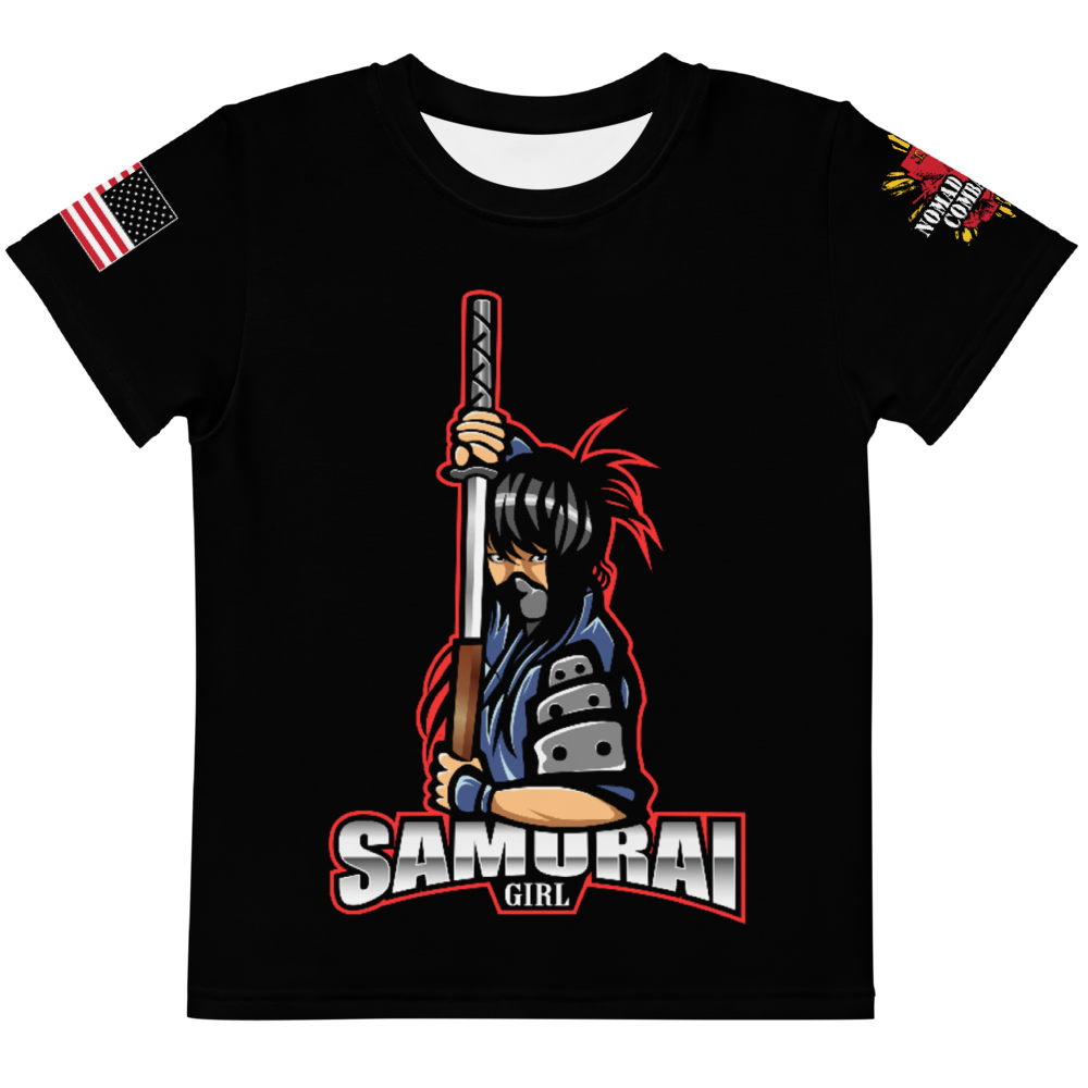 Samurai Girl - Girls Crew Neck T-Shirt