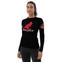 Load image into Gallery viewer, Never Give Up - Women&#39;s Rashguard
