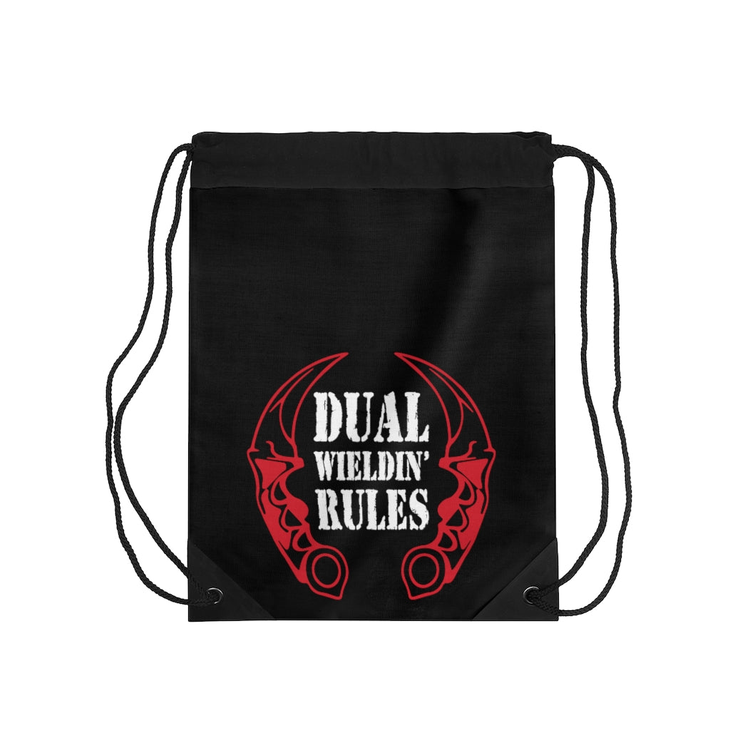 Dual Wieldin' Rules 2 - Drawstring Bag
