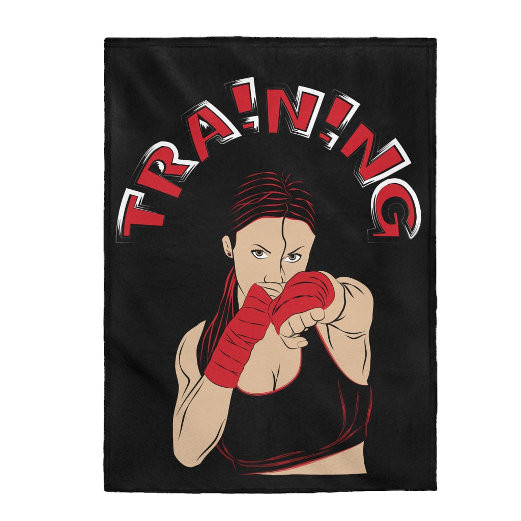 Woman Warrior In Training - Plush Blanket